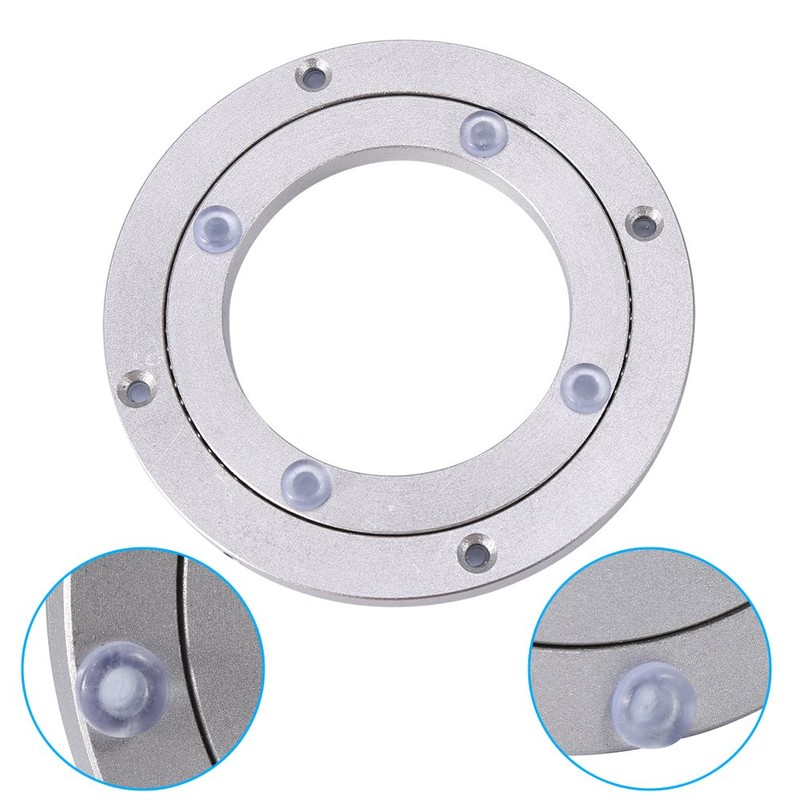 TOPINCN Swivel Plate Aluminum Alloy Swivel Table Bearing Turntable Round