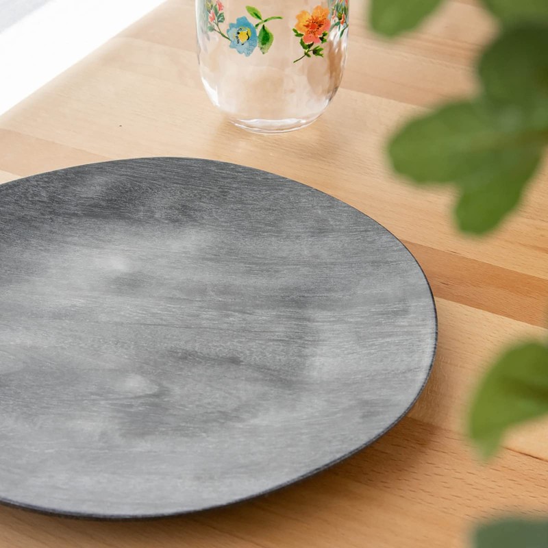 Abode Homewares Design TT21825776 Ethical Unbreakable Tableware, BPA Free, Blackened
