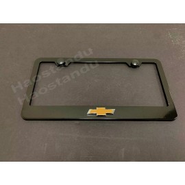 License Plate Frame Shop 1x Bowtie LOGO 3D Emblem BLACK Stainless License Plate Frame RUST FREE + S.Cap