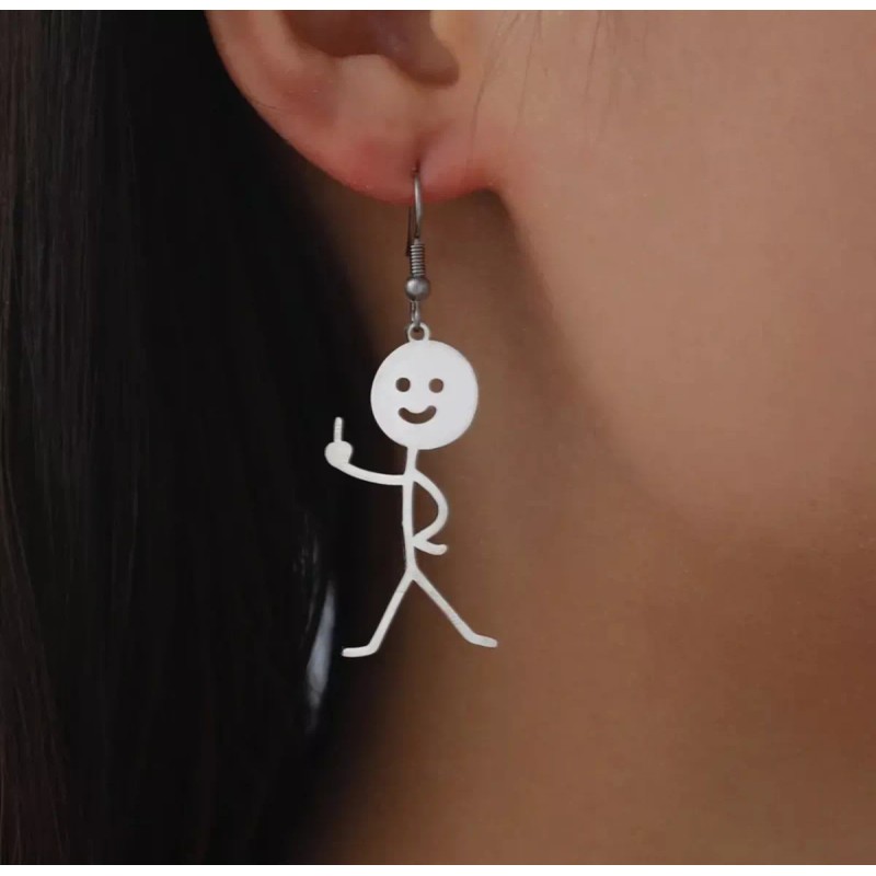 COLIBRI ALEGRE Aretes Divertidos De Dedo, Un Solo Brazo