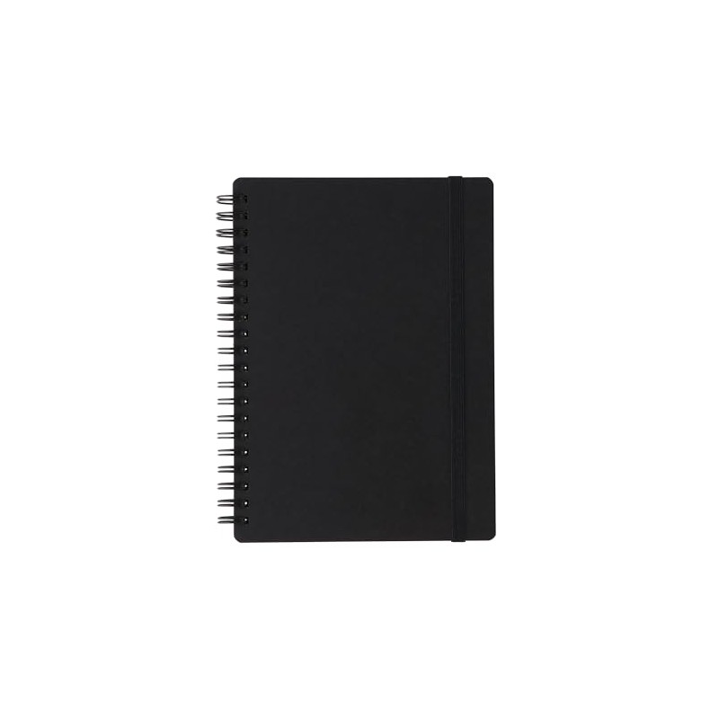 Muji NAA37A8A High Quality Paper, Double Ring Notebook, With Rubber