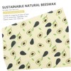 KOMBIUDA 3pcs Reusable Beeswax Food Wraps Packing Cloths for Sustainable