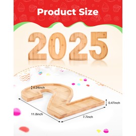 Bagrox 2025 charcuterie numbers fillable, number charcuterie board box, number trays for food, graduation decorations, cardboard numbers