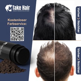 Take Hair Scattered Hair Refill Bag 100 g I Holds in Rain and Wind I For Men and Women I Pouring Hair for Hair Thickening I Hair Fibres Hair Powder Hair Loss (Scattered Hair Medium Brown)