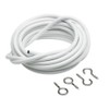 Merriway BH03872 Plastic Coated Curtain Wire with 2 Each Hooks