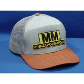 Otto Minneapolis Moline Ylw Logo Tractor Hat - Burnt Orange/Heather Gray Crown & Mesh