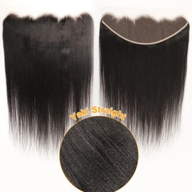 BEEOS Yaki Straight 13x4 SKINLIKE Real HD Lace Frontal, 0.10mm Ultra-thin Invisible HD Lace Pre-Plucked Bleached Knots Human Hair Frontal 20 Inch