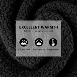 GADIEMKENSD Winter Plush Bucket Hat Faux Fur Fuzzy Bucket Hats for Women Warm Fluffy Sherpa Hat Furry Fisherman Hat Black