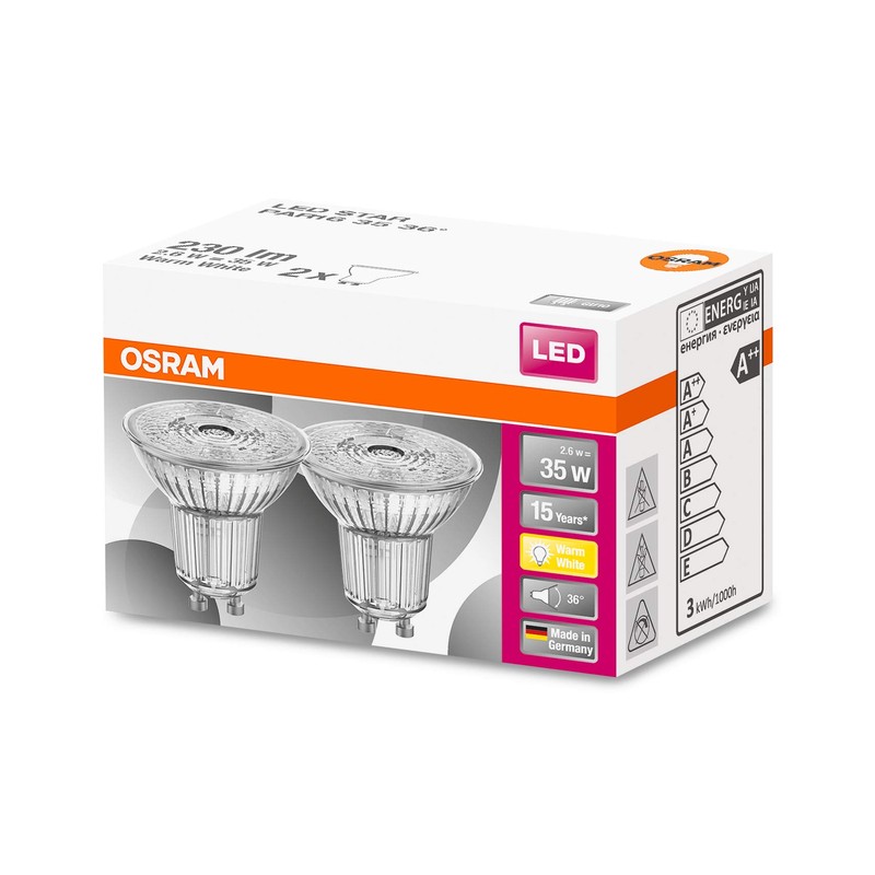 OSRAM LED Star PAR16, Sockel: GU10, Nicht Dimmbar, Warmweiß, Ersetzt
