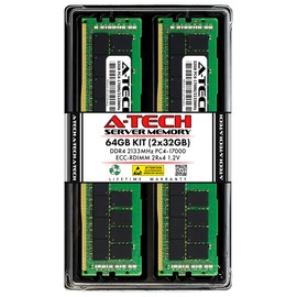 A-Tech 64GB Kit (2x32GB) RAM for HP Z440, Z640 | DDR4 2133MHz PC4-17000 ECC RDIMM 2Rx4 Registered Server Memory Upgrade