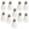 10Pcs Vintage Light Bulb S14 E27 180LM Transparent Glass LED