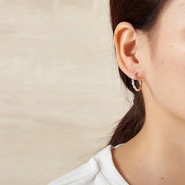 Philip Jones Silver Plated 20mm Twisted Hoop Earrings