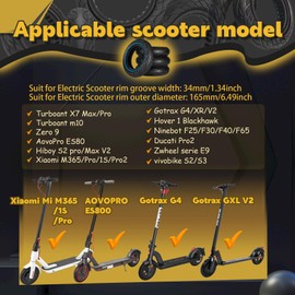 Felixstory 10x2.125 Solid Tire, Replacement for 10x2/54-152, 50/75-6.1, 10x2, 8.5x2 Original Tire, Fit for Ninebot F25 F40 D18W, Gotrax G4, iScooter i9 plus, isinwheel s9 max Electric Scooter, Blue