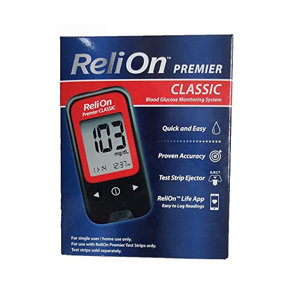 Relion Premier Blood Glucose Monitoring System, Classic by Reli On