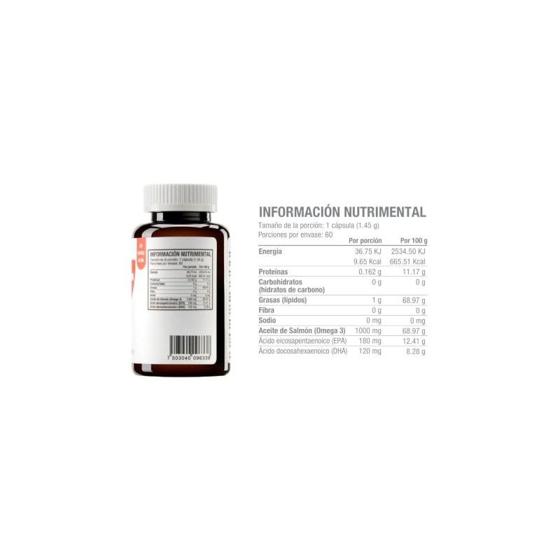 Life180 Omega 3 con Aceite de Salmón DHA y EPA