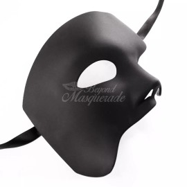 Masquerade Mask Black Phantom men Masquerade Mask Costume Prom Party Simple Mask