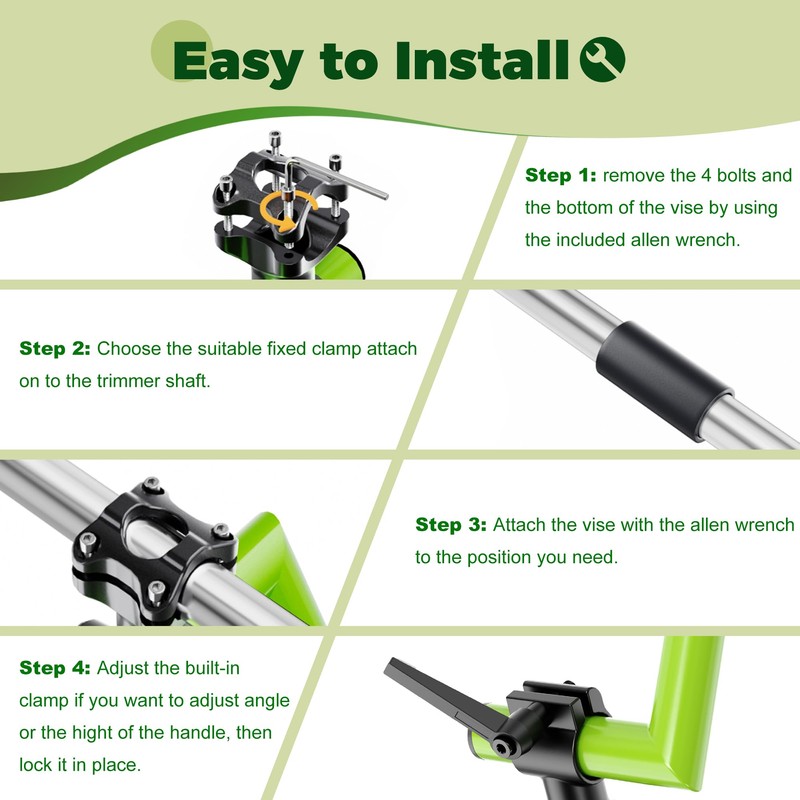 Yomoho Upgraded Weed Eater Handle, Ergonomic String Trimmer Handle with