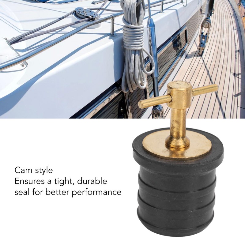 Marine Boat Brass T Handle Drain Plug Strong Structure Twist