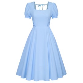 Belle Poque Womens Light Blue Dress Homecoming Graduation Dress Summer Midi Sundress 2024 Trendy XL