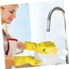 KOMBIUDA 4 Pairs Reusable Rubber Cleaning Gloves Skid Dishwashing Household