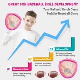 Toss and Catch Ball Set for Kids, Light Up Ball and Catch Game with 4 Paddles 6 Balls, Beach Toys for Outdoor Sports, Backyard Yard Lawn Camping, Fun Game for Boys Girls Ages 3-8