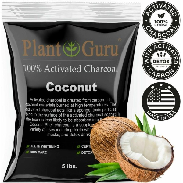 Plant Guru Activated Charcoal Powder 5 lbs. COCONUT Food Grade