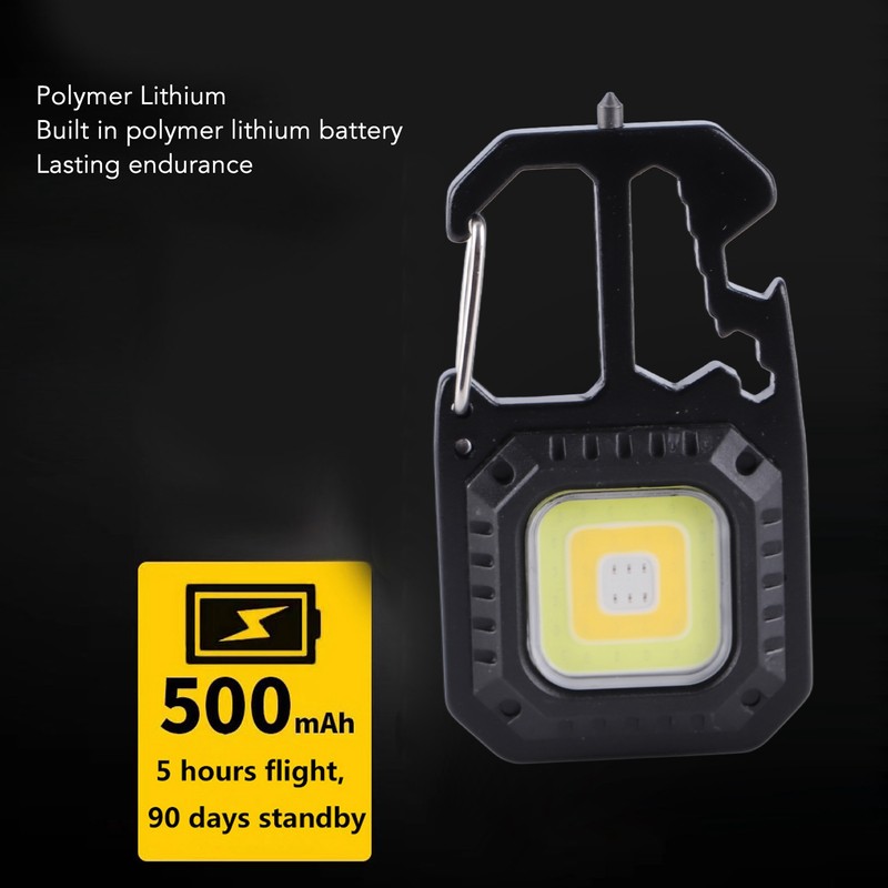 2 Pcs Keychain Work Light High Bright Mini COB Lamp