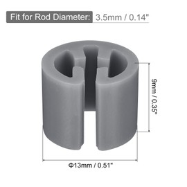 QUARKZMAN Clothes Hanger Marker Empty Suitable for 3.5 mm Rod for Colour Coding Garments Grey Quantity 100