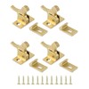 QWORK Brass Heavy Duty Elbow Latch Cabinet Door/Window Catch, 4
