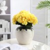 Tifuly Yellow Hydrangea Artificial Flowers - 5 pcs Realistic Single