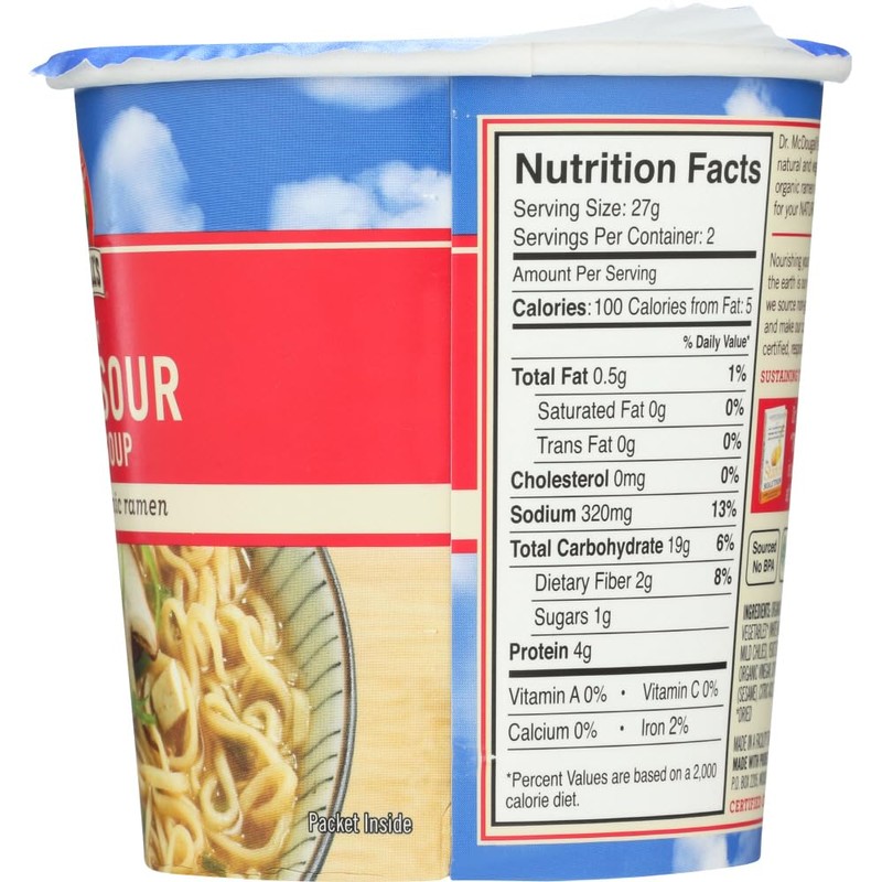 Dr. McDougall's Right Foods Vegan Hot and Sour Ramen, 1.9