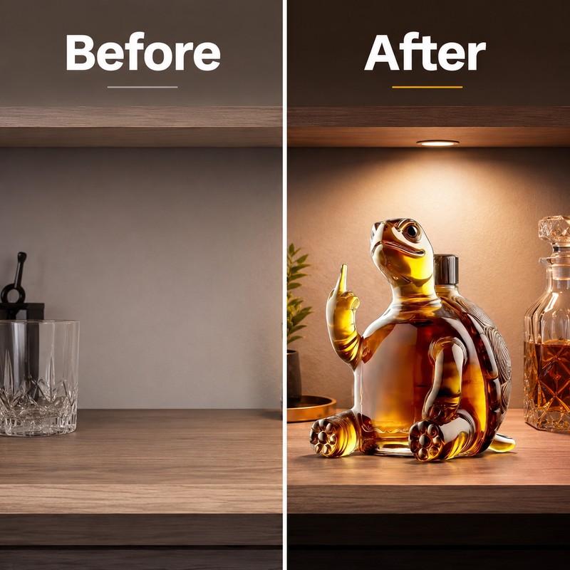 Turtle-Shaped Glass Decanter for Home Bar Display – 320 mL