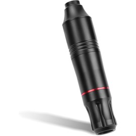 Máquina rotativa de tatuaje, ATOMUS estilo pluma de tatuaje, cartucho de máquina de sombra con cable DC 9000r/m motor de aleación de zinc kit de máquina de tatuaje para arte corporal tatuaje, Negro