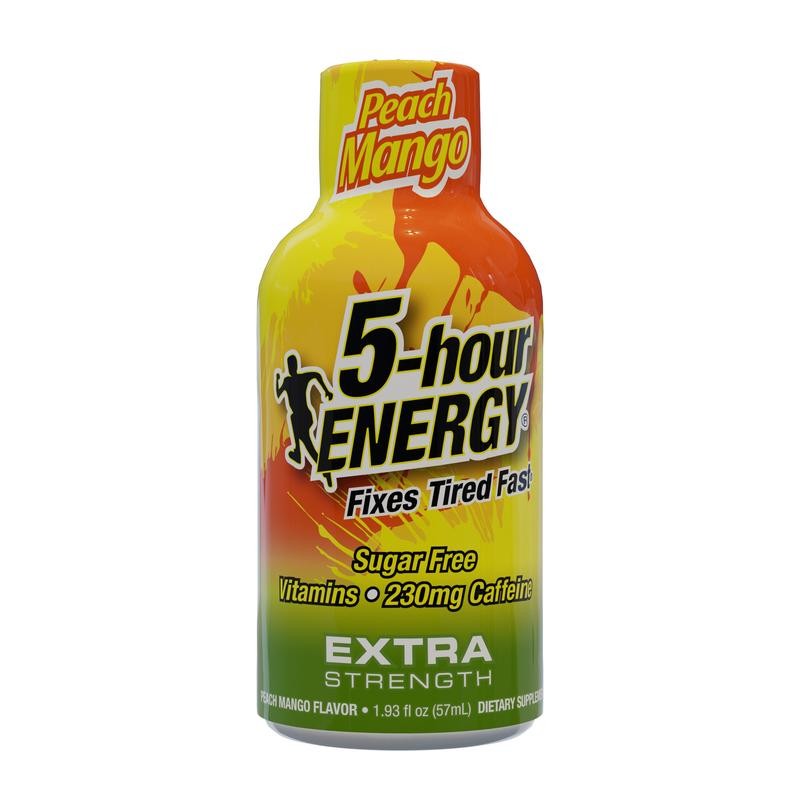 Peach Mango Flavor Extra Strength 5-hour ENERGY Shots - Size: