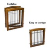 LZRS Sturdy Wood Pet Gate, Freestanding Wire Pet Dog Gate