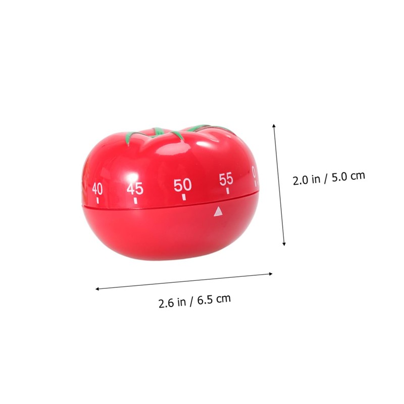 COLLBATH Kitchen Timer Alarm Clock Plastic Tomato Timer Functional for