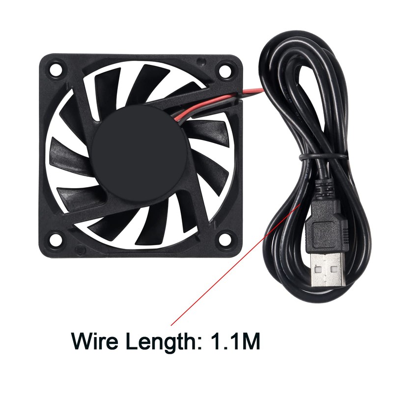 4 Pack 6015 60mm x 15mm USB Cooling Fan Brushless