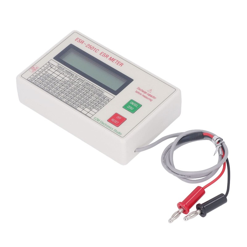 Fafeicy ESR Capacitor Tester, Intelligent Shut-Off Function DC Short Circuit