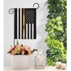 US Thin Gold Line Garden Flag - Set with Stand