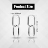 S925 Sterling Silver Link Chain Hoop Earrings, Small Oval Geometric