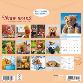 Carousel Calendars, Teddy Bears 2026 Wall Calendar, 12.01'' X 12.01'', 16-Month Calendar with Stapled Binding