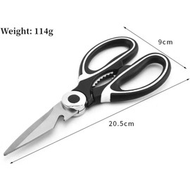 Pack of 2 Cutting Scissors, Multifunctional Scissors, Premium Kitchen Scissors with Protective Case, Stainless Steel for Chicken, Meat, Vegetables, Herbs, BBQ