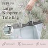 POPUPS Neoprene Large Tote Bags - Lightweight and Water-Resistant Neoprene