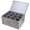 LotFancy Stemware Storage Container for Moving, Hard Shell, Wide Wine