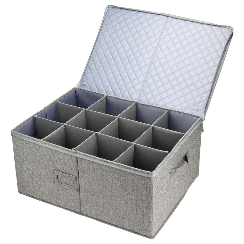 LotFancy Stemware Storage Container for Moving, Hard Shell, Wide Wine