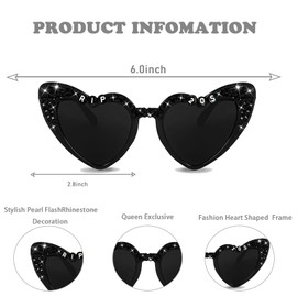 Topfunyy Rip to 20s Birthday Glasses, Black Sunglasses for 30th Birthday, Rip 20s Birthday Decorations for Girls, Women, Teens, 30th Birthday Decorations