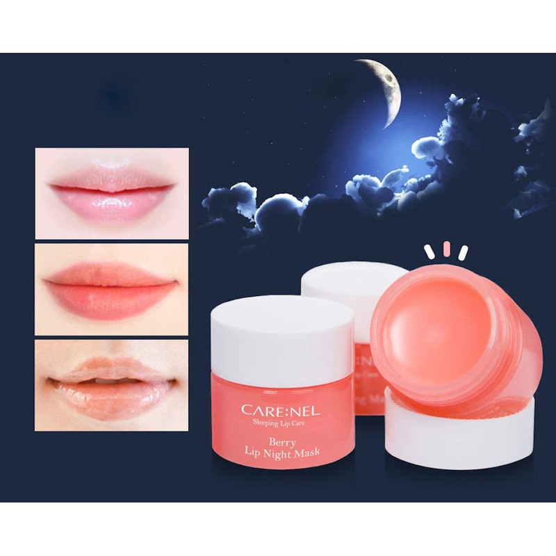 CARENEL Lip Sleeping Mask 5g (Berry2+Lime1) - Moisturizer for Dry