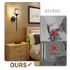 Battery Operated Crystal Wall Sconce Set of 2, Black Rechargeable
