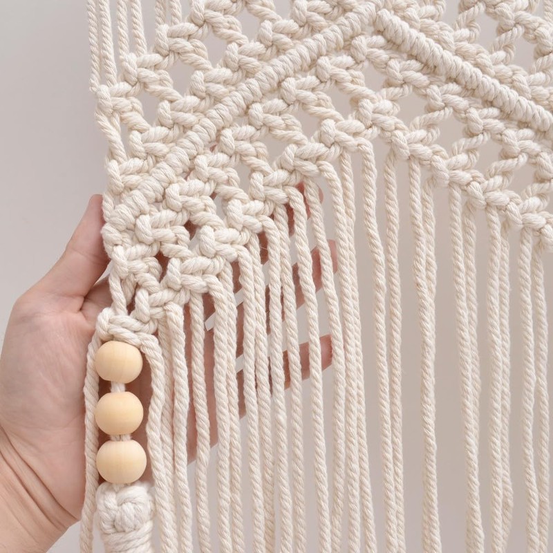 GCOVELIS Boho Valance Macrame Curtains for Windows Macrame Valance for