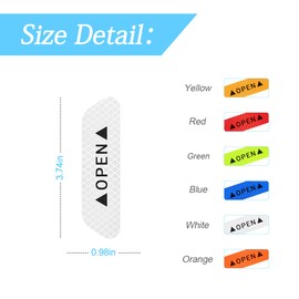 4PCS Reflective Open Prompt Stickers for Car Door, 3.6 Inch Auto Safety Warning Decals, Night Visibility Anti-Collision Protective Strip, Car Decoration Accessories for Truck, SUV, Van (Orange)
